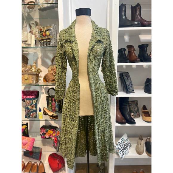 NEW KIYO wing lattice coat in moss - Picture 1 of 1